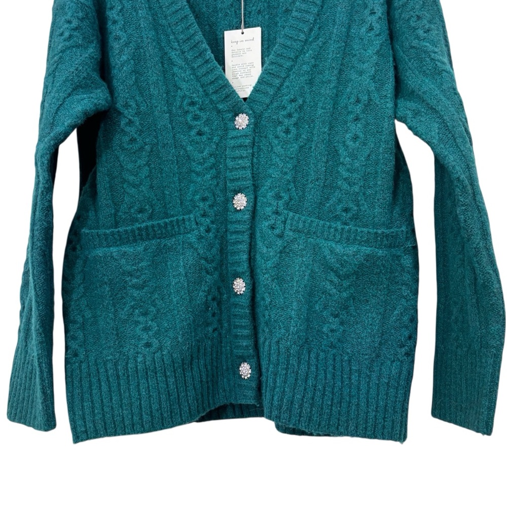 A New Day Emerald Green Soft Cardigan Size Small NWT - Picture 3 of 11